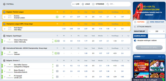 Fotballkamper hos MostBet